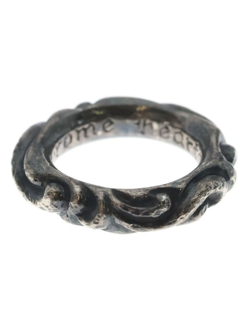 Chrome Hearts Scrl Band Scroll Ring Silver